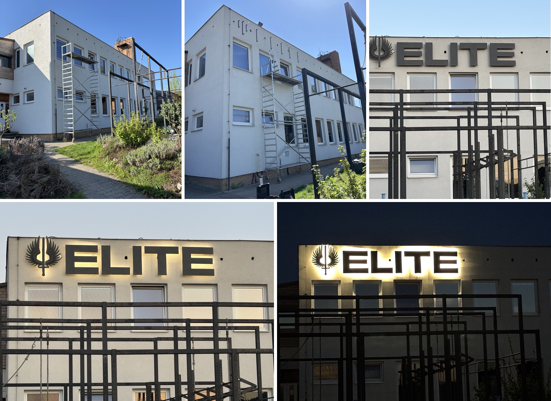 Instalace a osvětlení svítící cedule ELITE